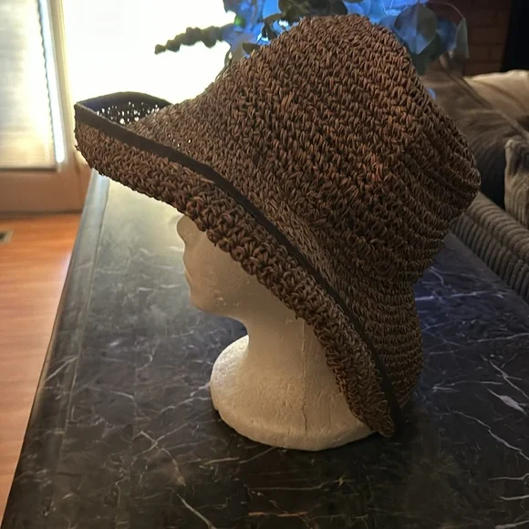 Kathy Jeanne Jute Hat with Comfort Wear Stretch Band - Picture 3 of 6